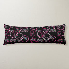 Video Game Neon Pink Girls Muster Seitenschläferkissen