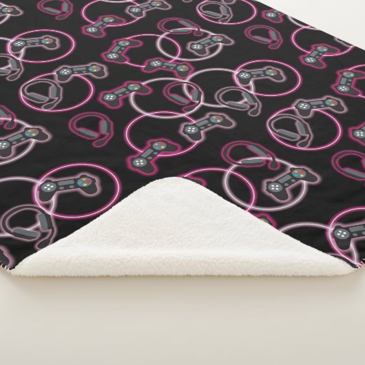 Video Game Neon Pink Girls Muster Sherpadecke (3/4)