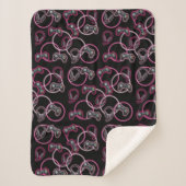 Video Game Neon Pink Girls Muster Sherpadecke (Vorderseite)