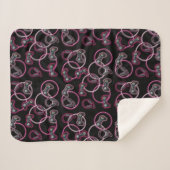 Video Game Neon Pink Girls Muster Sherpadecke (Vorderseite (Horizontal))