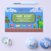 Video Game Night Kids Gaming Einladung zum Geburts Flyer (Einzeln)