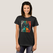 Video Game On 6th Grade Cool Kids Team Fourth Back T-Shirt (Vorne ganz)