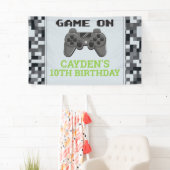 Video Game On Birthday Party Banner (Insitu)