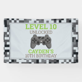 Video Game On Birthday Party Banner