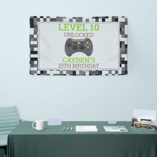Video Game On Birthday Party Banner (Messeveranstaltung)