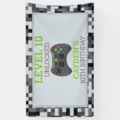 Video Game On Birthday Party Banner (Vertikal)