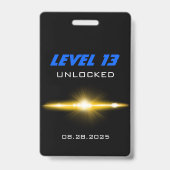 Video Game Party Blue Controller Günstig Abzeichen Ausweis (Rückseite)