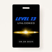 Video Game Party Blue Controller Günstig Abzeichen Ausweis (Rückseite)