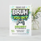 Video Game Party Gamer laden ein Einladung (Stehend Vorderseite)