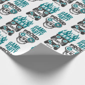Video Game Party Level Up Gamer Wrapping Paper Geschenkpapier (Ecke)