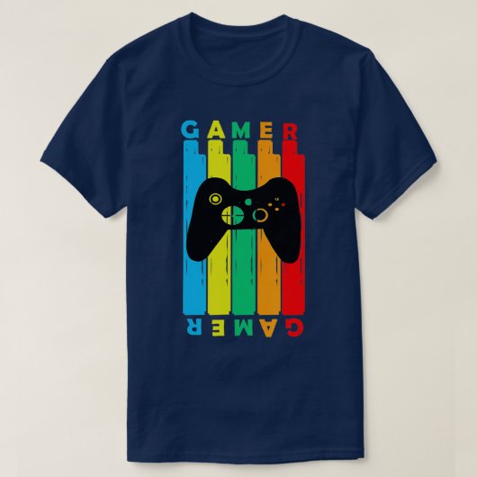 Video Game Player Boys Girns ns Men Controller T-Shirt (Design vorne)