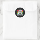 Video Game Player - PC Console Online Gaming - Spa Runder Aufkleber (Tasche)