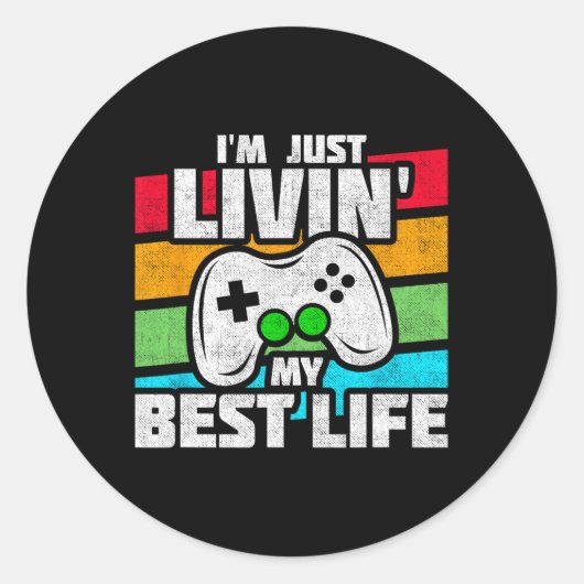 Video Game Player - PC Console Online Gaming - Spa Runder Aufkleber (Vorderseite)