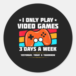 Video Game Player - PC Console Online Gaming - Spa Runder Aufkleber