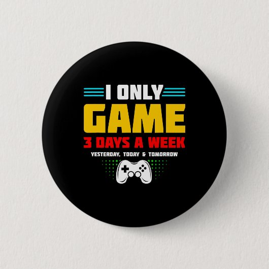 Video Game Player - Video Gamer - Gamer Meme - Spa Button (Vorderseite)
