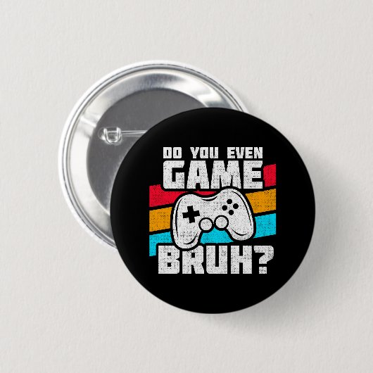Video Game Player - Video Gaming - Funny Gamer Button (Vorne & Hinten)