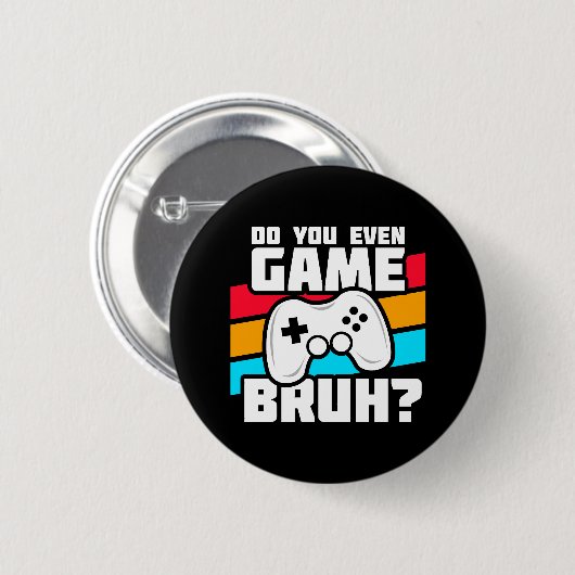 Video Game Player - Video Gaming - Funny Gamer Button (Vorne & Hinten)