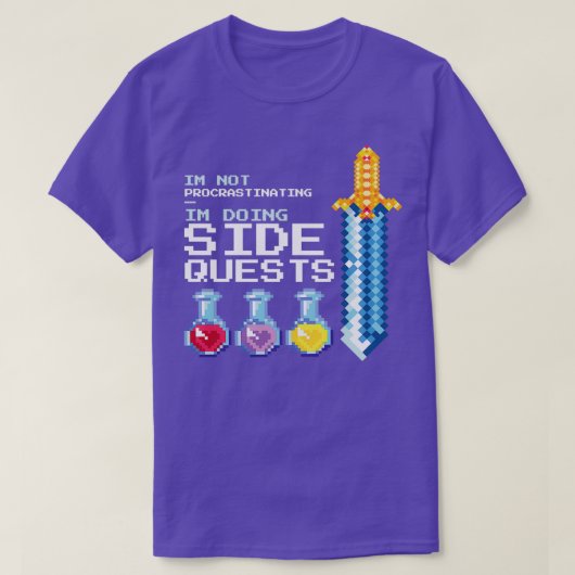 Video Game Potions And Sword T-Shirt (Design vorne)