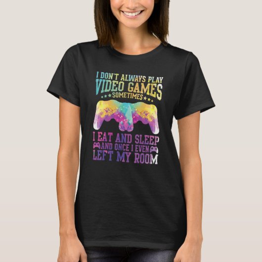 Video Game Quote Gamer Puffer Textdesign T-Shirt (Vorderseite)