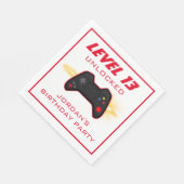 Video Game Red Controller Serviette (Ecke)