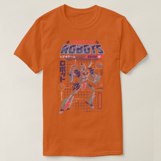 Video Game Robot Model N T-Shirt (Design vorne)