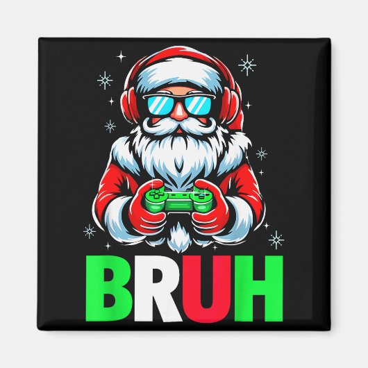 Video Game Santa Xmas Bruh Christmas Gamer Boys Me Magnet (Vorne)