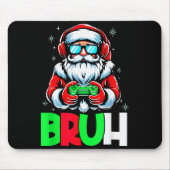 Video Game Santa Xmas Bruh Christmas Gamer Boys Me Mousepad (Vorne)