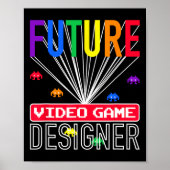 Video Game Shirt Future Video Game Designer Kinder Poster (Vorne)