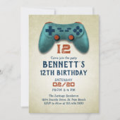 Video Game Simple Retro Geburtstag Einladung (Vorderseite)