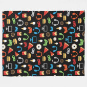 Video Game Snacks Party Kids Gamer Gaming Fleecedecke (Vorderseite (Horizontal))