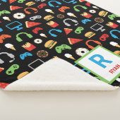 Video Game Snacks Party Kids Gamer Personalisiert Sherpadecke (3/4)
