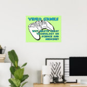 Video Game Technology Funny Poster Print Sign (Heimbüro)