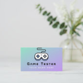 Video Game Tester Developer Gamer Modern Gradient Visitenkarte (Stehend Vorderseite)