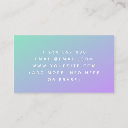 Video Game Tester Developer Gamer Modern Gradient Visitenkarte (Rückseite)