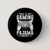 Video Game This Is My Gaming Pajama Funny Gamer Bo Button (Vorderseite)