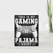 Video Game This Is My Gaming Pajama Funny Gamer Bo Karte (Vorderseite)