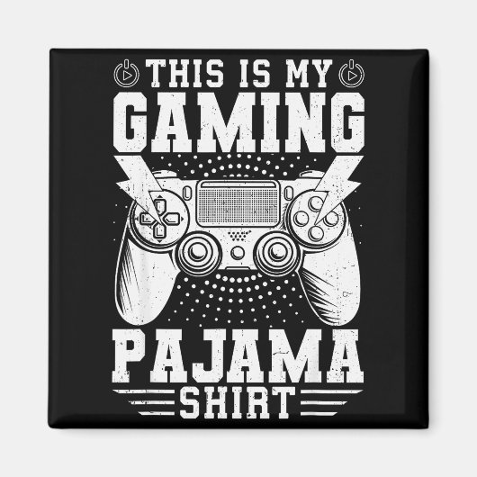 Video Game This Is My Gaming Pajama Funny Gamer Bo Magnet (Vorne)
