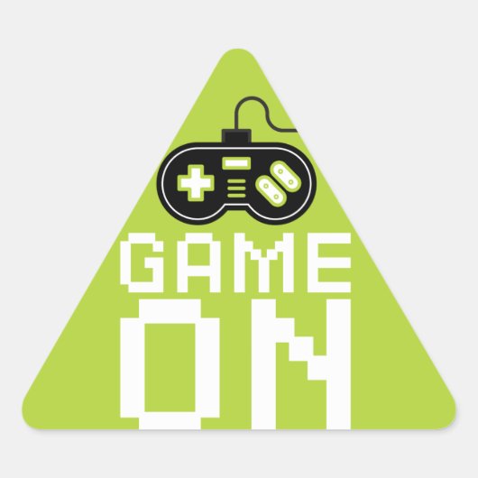 Video Game Truck Birthday Dreieckiger Aufkleber (Vorderseite)