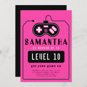 Video Game Truck Birthday Einladung
