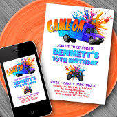 Video Game Truck Birthday Einladung