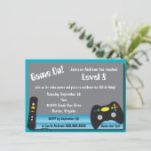 Video Game Truck Birthday Party Einladung (Stehend Vorderseite)