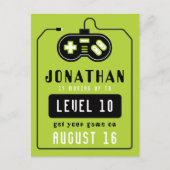 Video Game Truck Geburtstag Postkarte (Vorderseite)