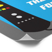 Video Game Truck Geburtstagsparty Banner Poster (Ecke)