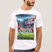 VIDEO GAME USA WELTMEISTERSCHAFT AUF WEISS T-Shirt (Vorderseite)