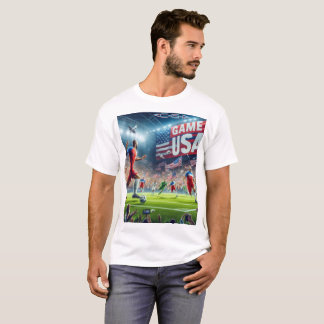 VIDEO GAME USA WELTMEISTERSCHAFT AUF WEISS T-Shirt
