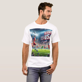 VIDEO GAME USA WELTMEISTERSCHAFT AUF WEISS T-Shirt