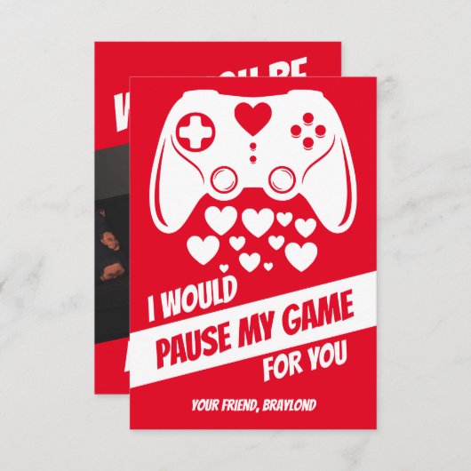 Video-Game-Valentinstag (Vorne/Hinten)