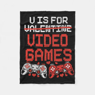 Video Game Valentinstag Shirt für Jungs Kinder Tee Fleecedecke
