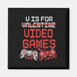 Video Game Valentinstag Shirt für Jungs Kinder Tee Magnet