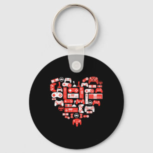 Video Game Valentinstag Shirt für Jungs Kinder Tee Schlüsselanhänger